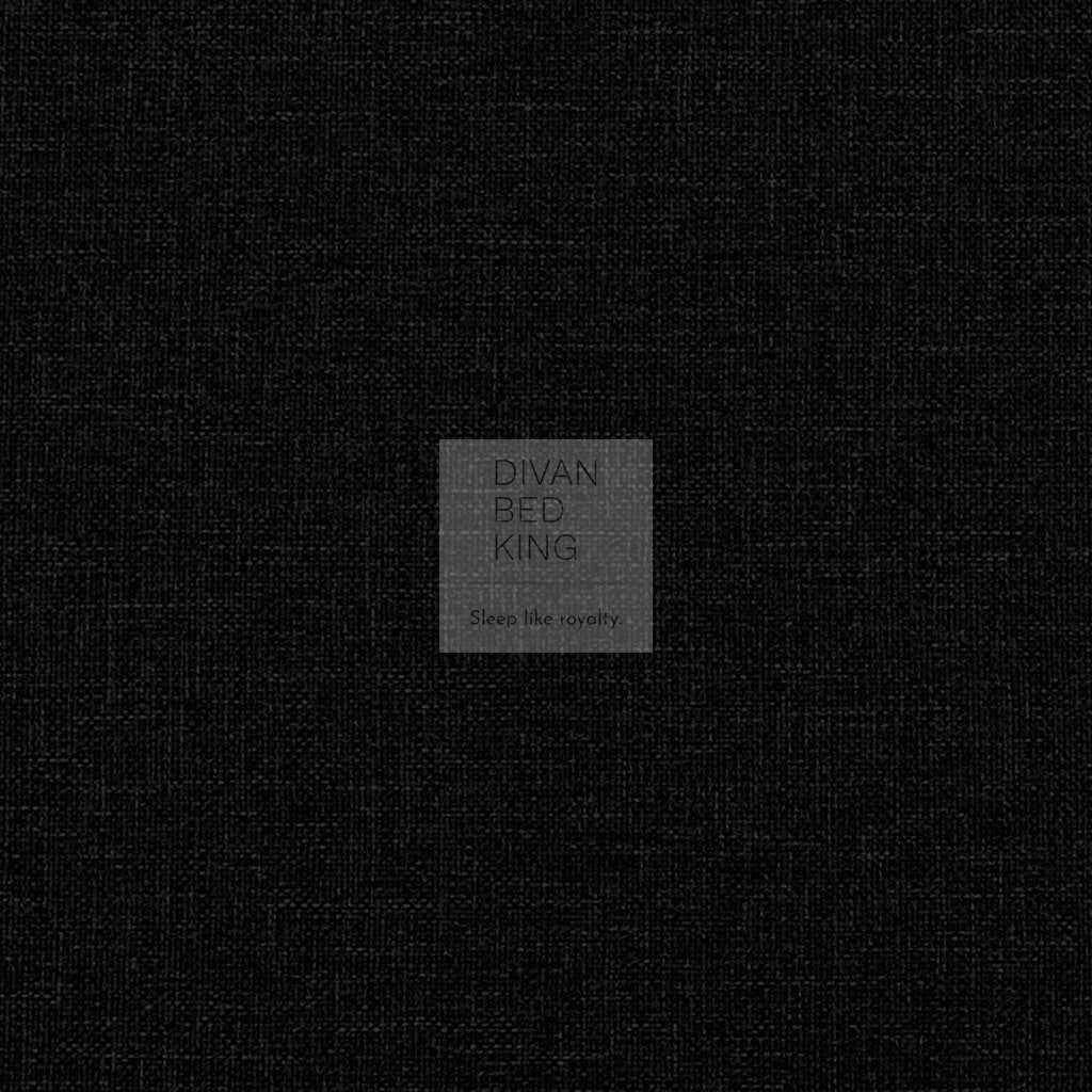 Milani Black Cotton Ottoman Gas Lift Storage Bed Base
