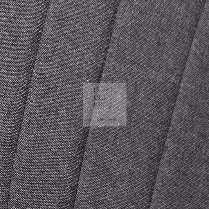 Ria Dark Grey Linen Thick Padded Loveseat Couch Settee with Wooden Legs