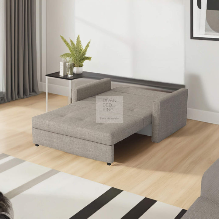 Salerno Grey and Blue 3 in 1 Sofa Bed 2 Seater with Storage