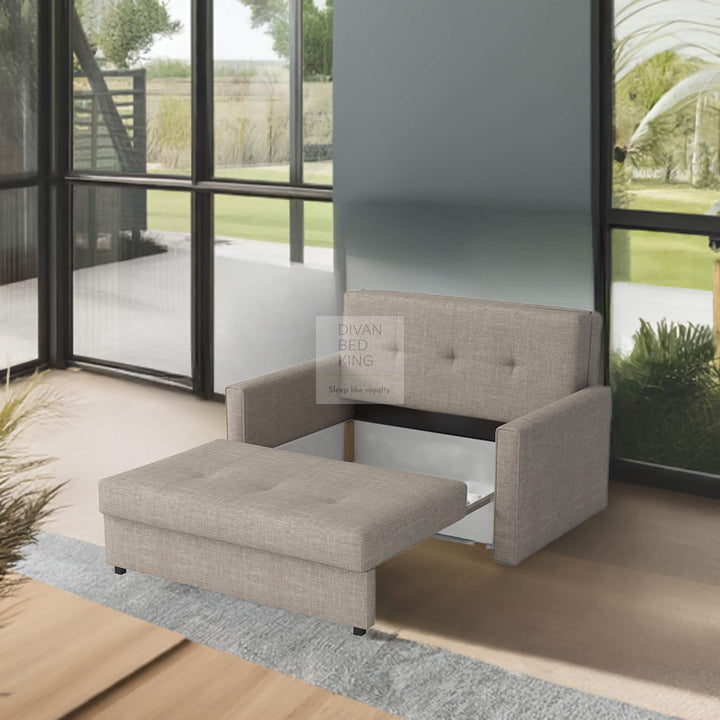 Salerno Grey and Blue 3 in 1 Sofa Bed 2 Seater with Storage