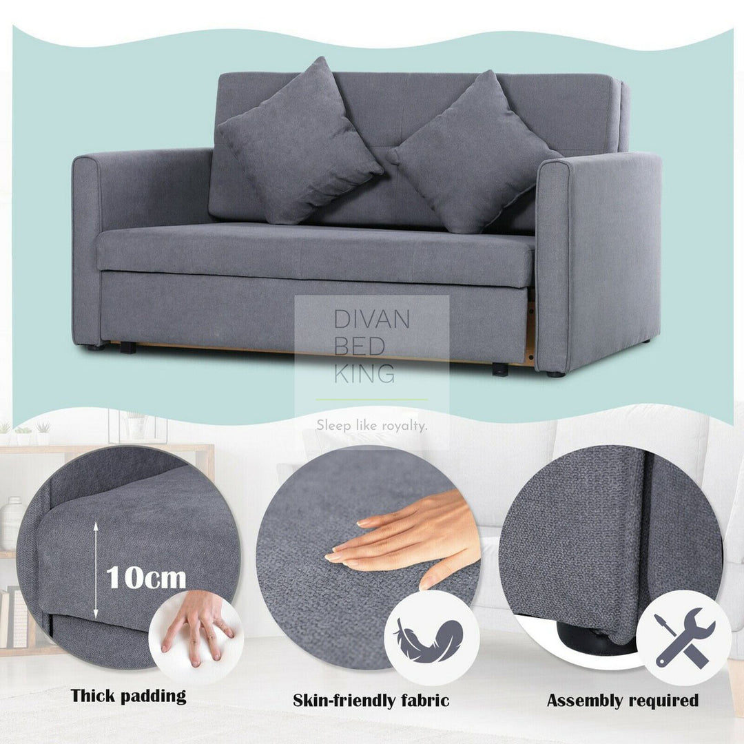 Ramiro 3-in-1 Sofa Bed 2 Seater with Storage