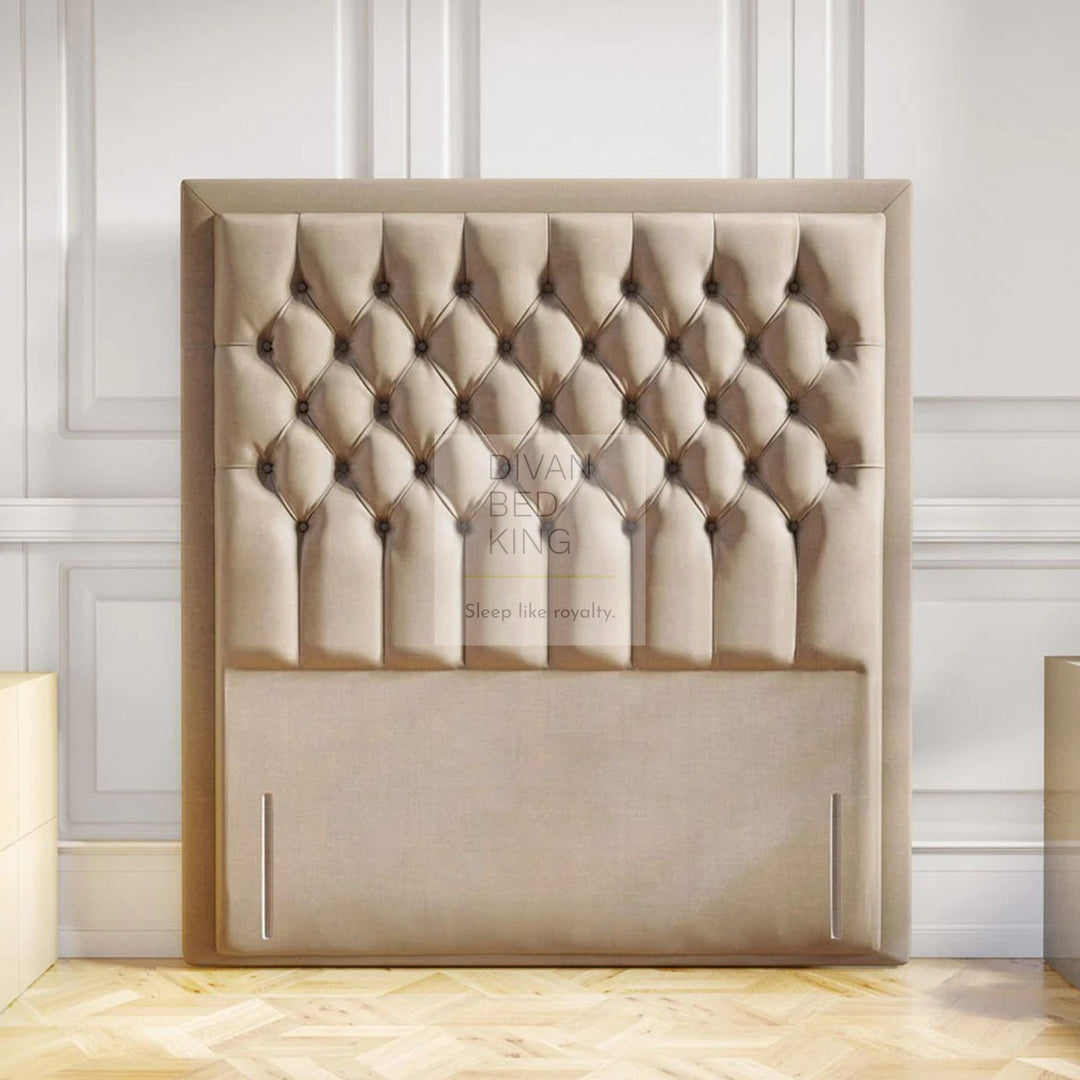 Evelyn Opulent Chesterfield Ottoman Storage Divan Bed with Floor Standing Headboard and Footboard