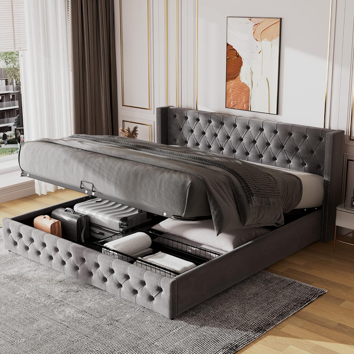 Winged Ottoman Bed Frames