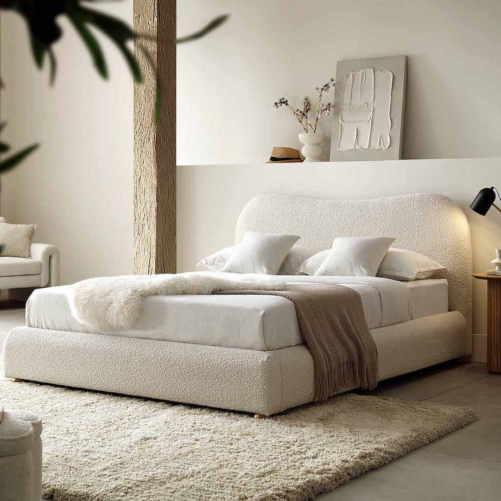 Boucle Fabric Beds