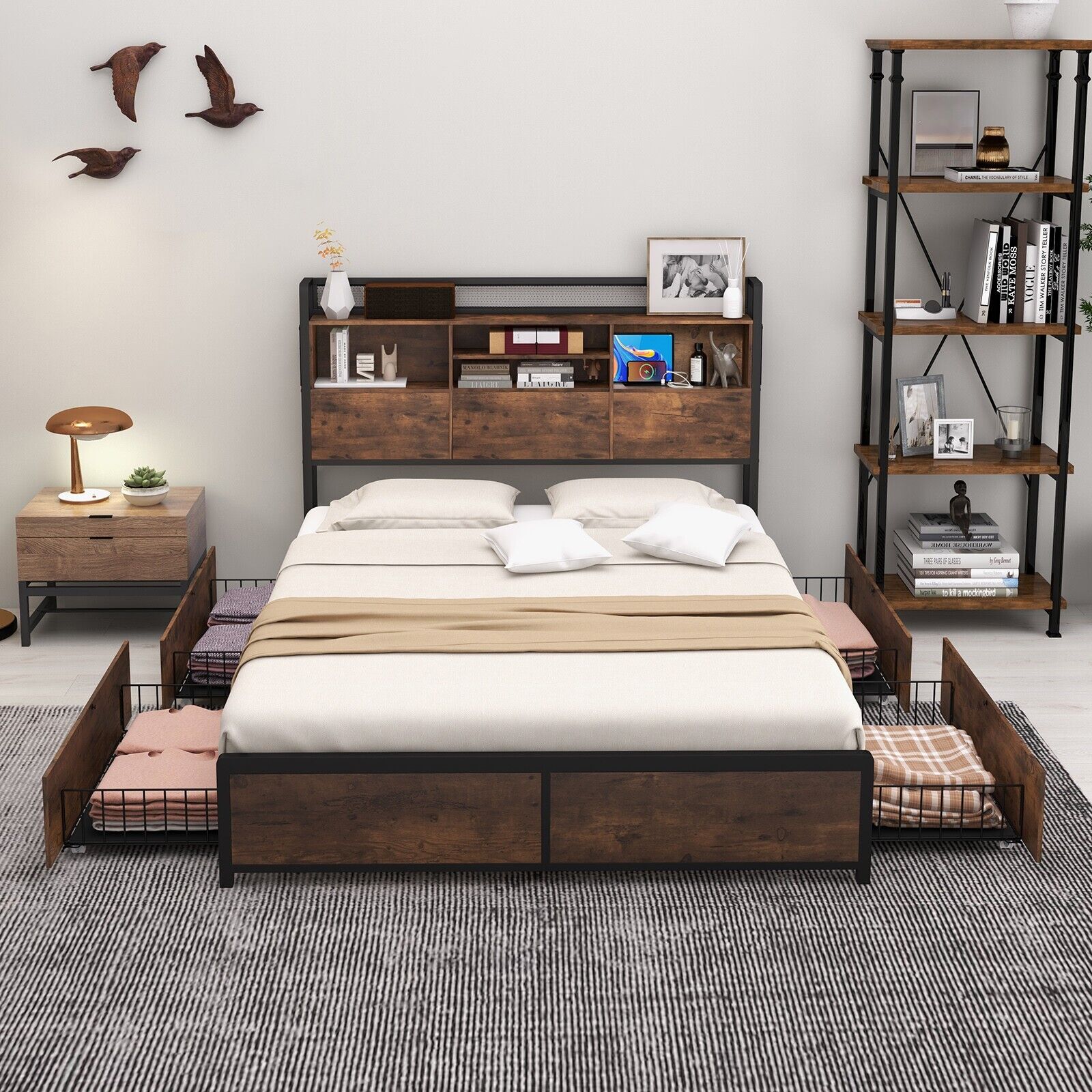 Metal Divan Metal Beds with Storage Drawers - Divan Bed King