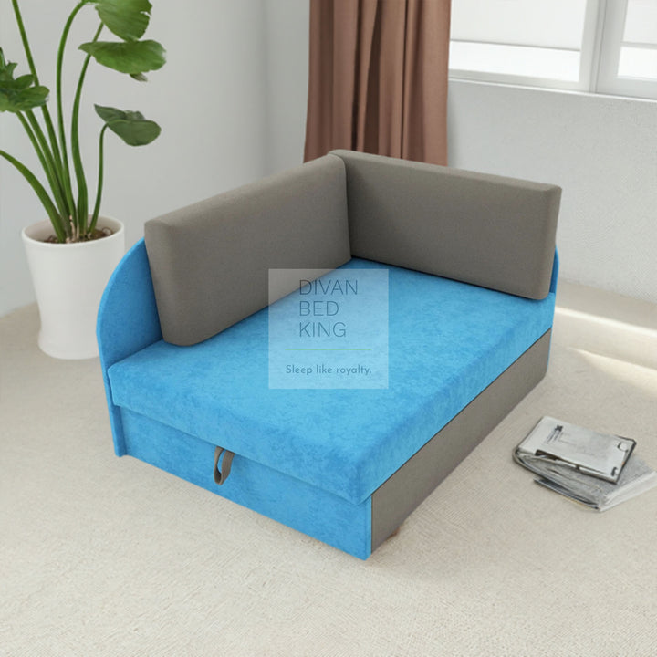 Cuboid Graffiti Corner 2 Seater Sofa Bed with Storage