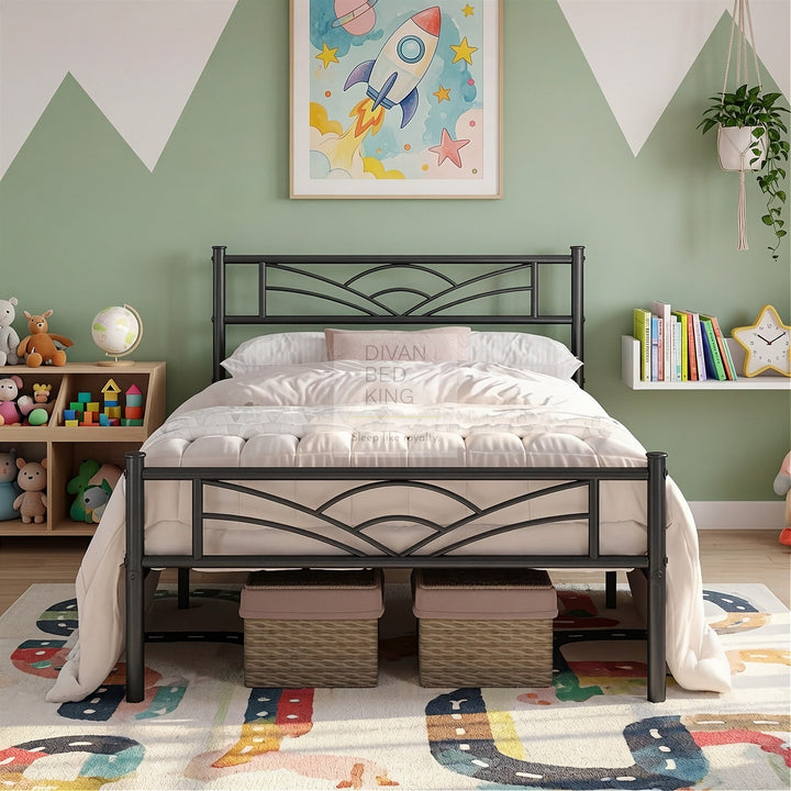 Georgia Kids 3ft Single Black Metal Bed Frame
