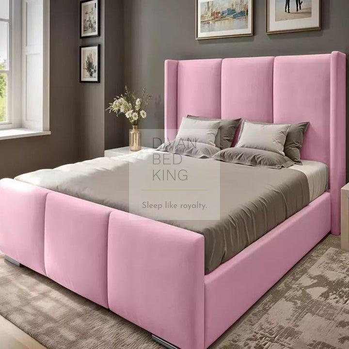 Altamira Luxury Wing Bed Frame with Tall Headboard