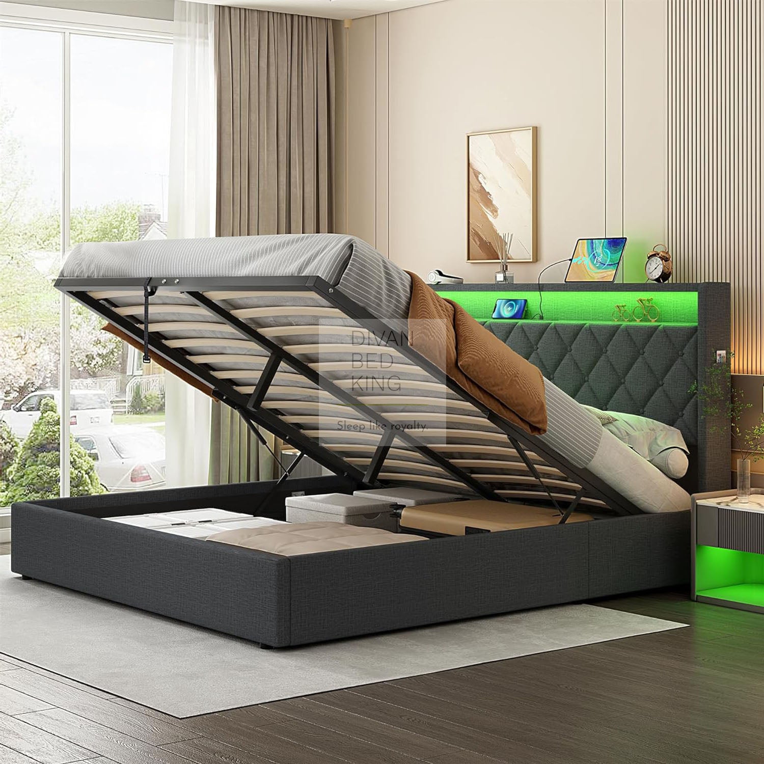 Smart Beds - Charging Stations, LED Lights & More