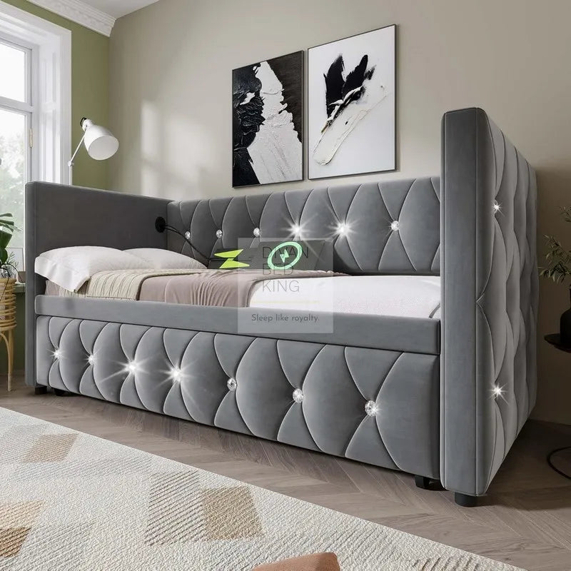 Grey Plush Velvet