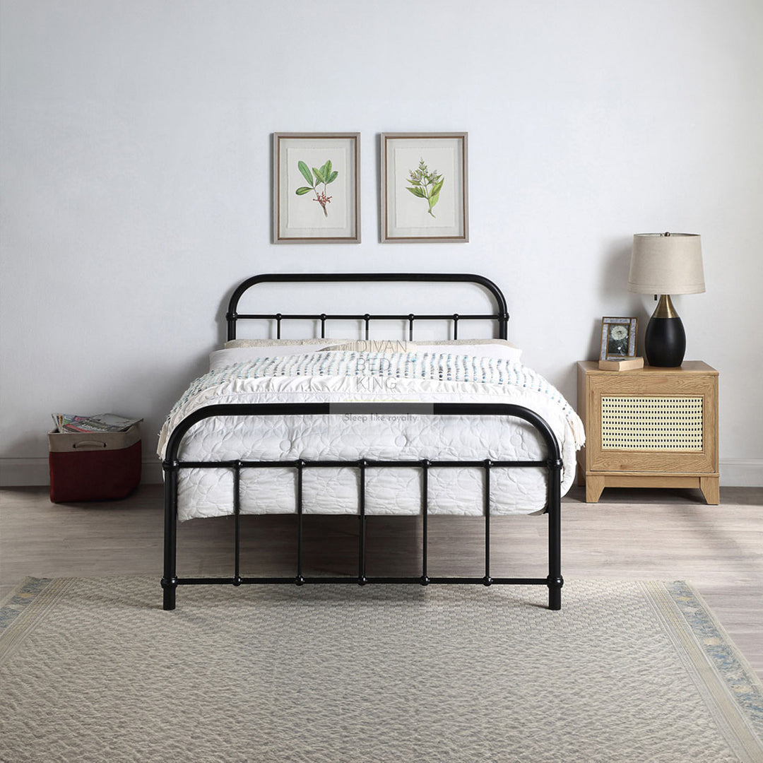 Regent Black Metal Hospital Style Bed Frame