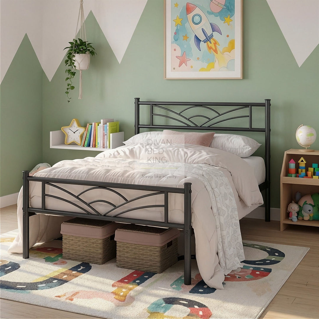 Georgia Kids 3ft Single Black Metal Bed Frame