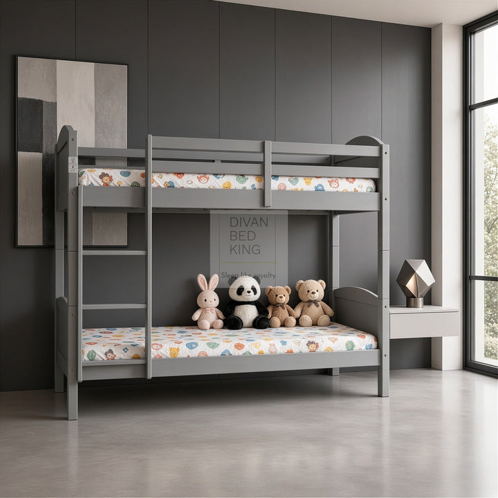Columbus Detachable Grey Wooden Bunk Bed