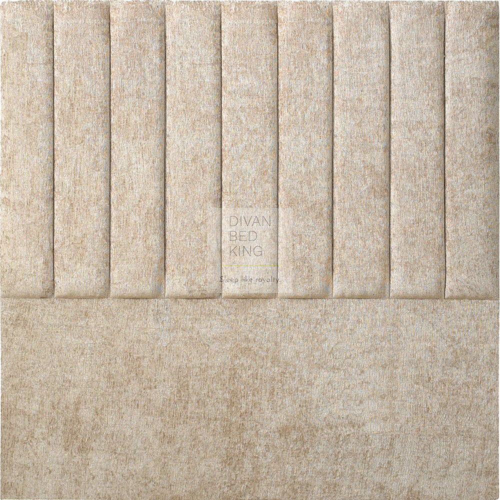 Shaw Panel Design Chenille Floor Standing Divan Bed Headboard