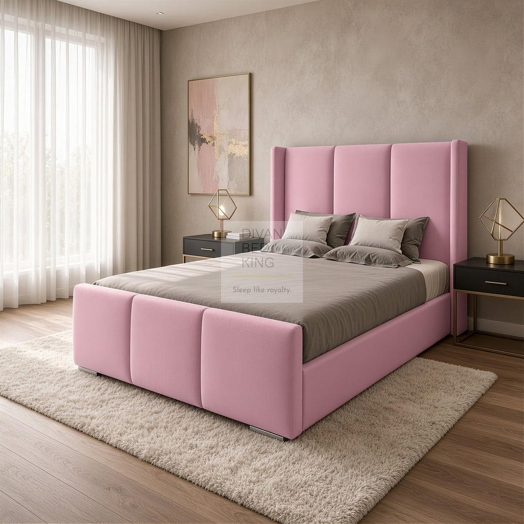 Altamira Luxury Wing Bed Frame with Tall Headboard