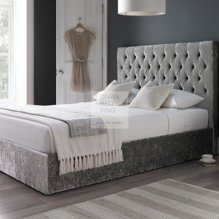 Serena Chesterfield Design Ottoman Gas Lift Storage Divan Bed