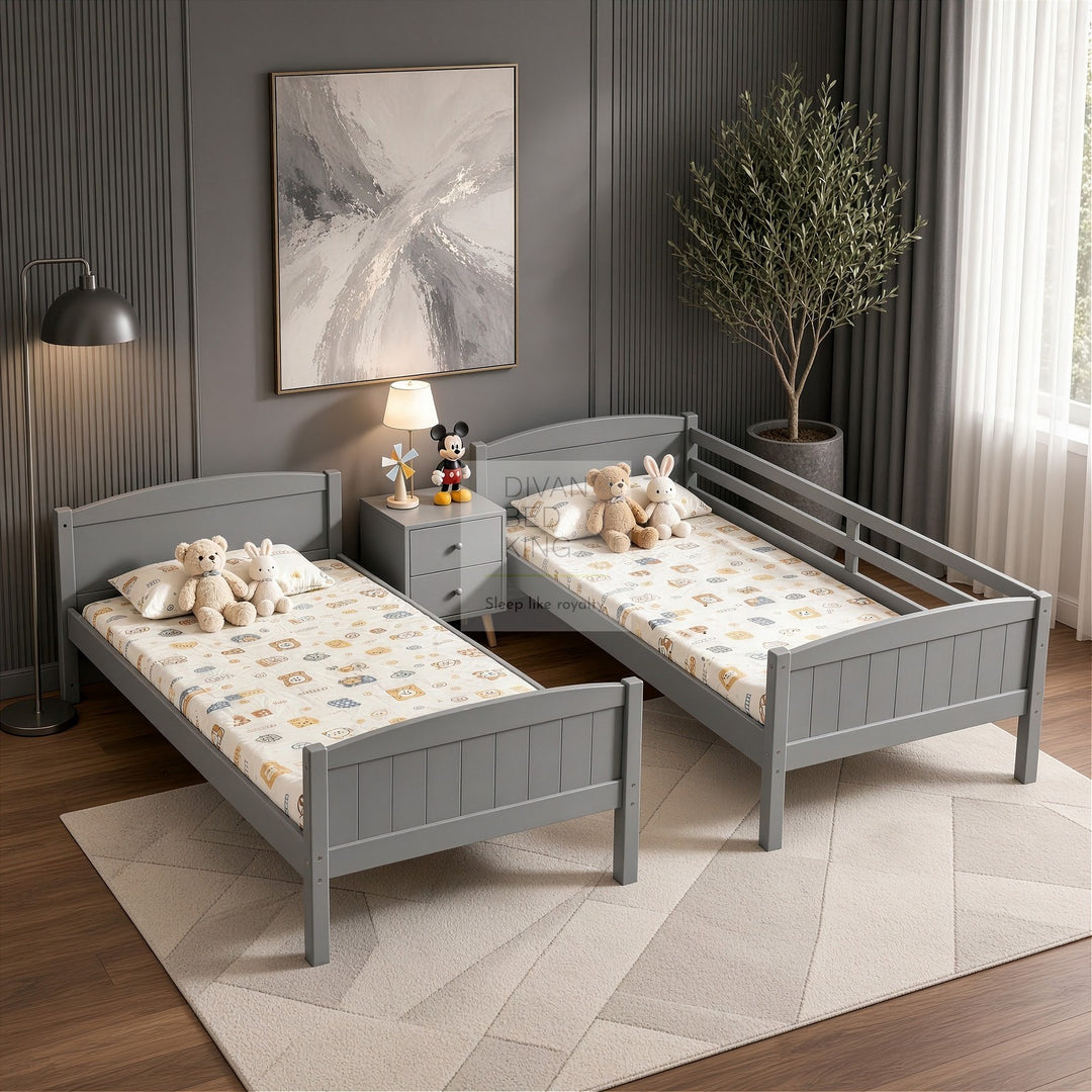 Columbus Detachable Grey Wooden Bunk Bed