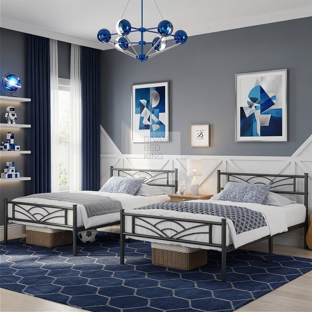 Georgia Kids 3ft Single Black Metal Bed Frame