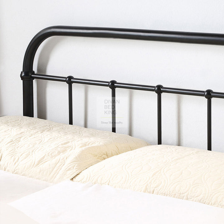 Regent Black Metal Hospital Style Bed Frame