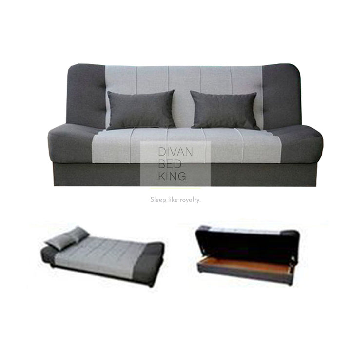 Jasper Grey 3 Seater 2 in 1 Sofa Bed with Storage