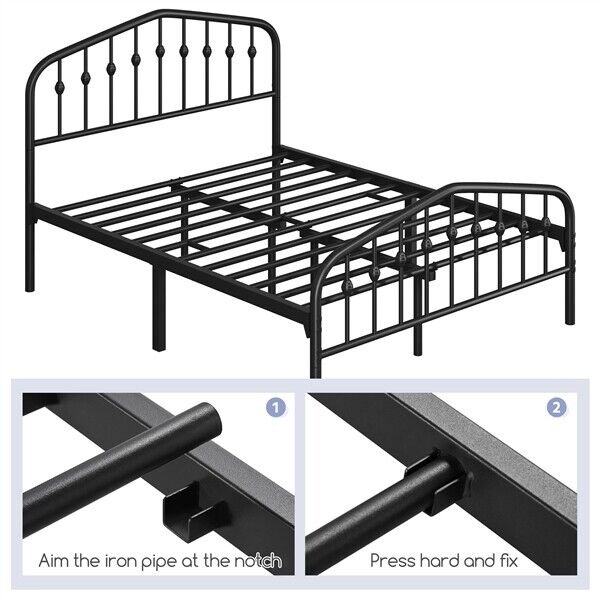 Gatsby Black Kids 3ft Single Metal Bed Frame