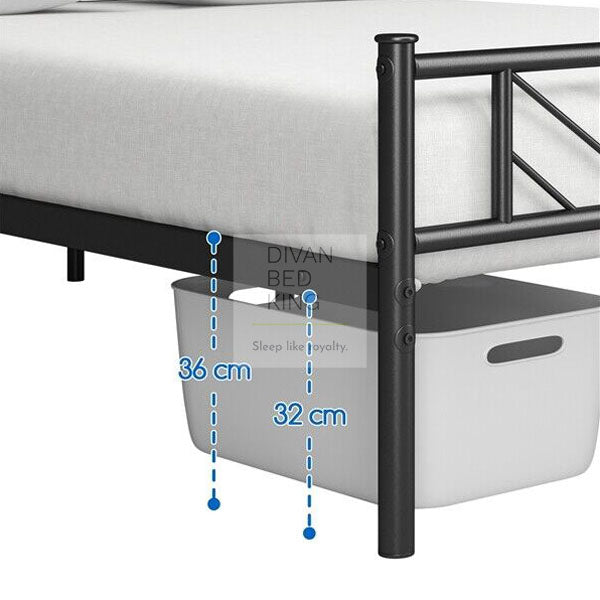 Booker Black Metal Bed Frame