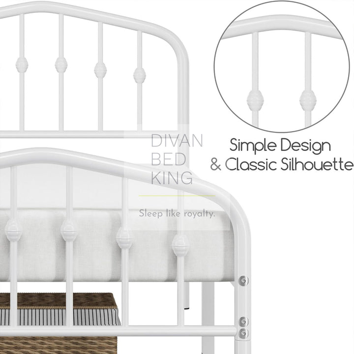 Gatsby White Kids 3ft Single Metal Bed Frame