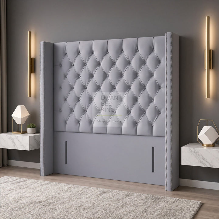 Animone Winged Divan Bed Set With Luxury Headboard and Footboard