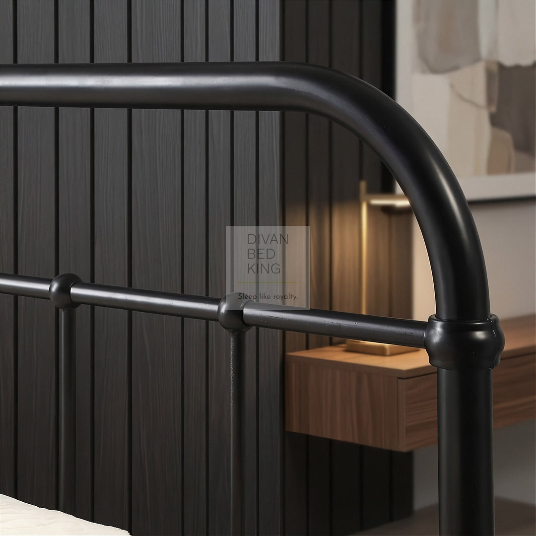 Regent Black Metal Hospital Style Bed Frame