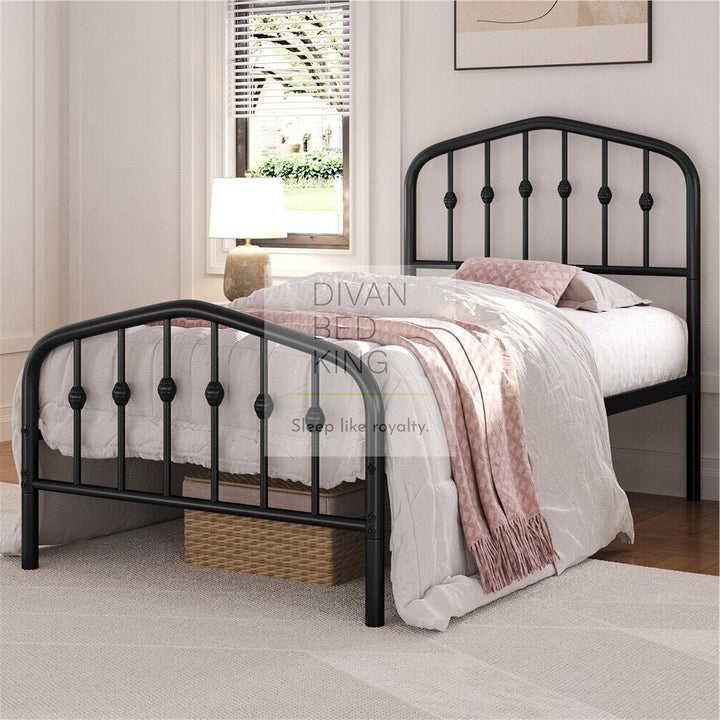 Gatsby Black Kids 3ft Single Metal Bed Frame