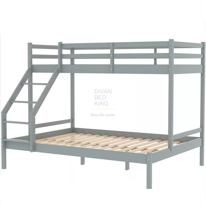 Pacifico Triple Sleeper Grey Wooden Detachable Bunk Bed