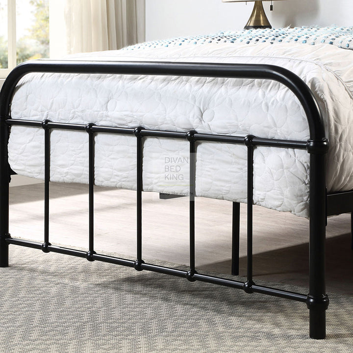 Regent Black Metal Hospital Style Bed Frame