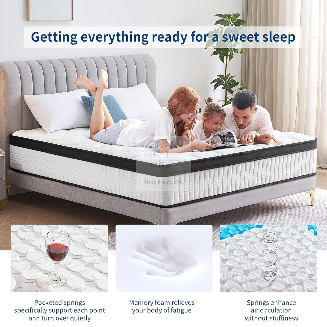 3000 Pocket Spring TENCEL™ Box Top Pillow Top Memory Foam Mattress