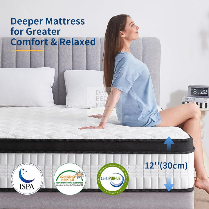 3000 Pocket Spring TENCEL™ Box Top Pillow Top Memory Foam Mattress