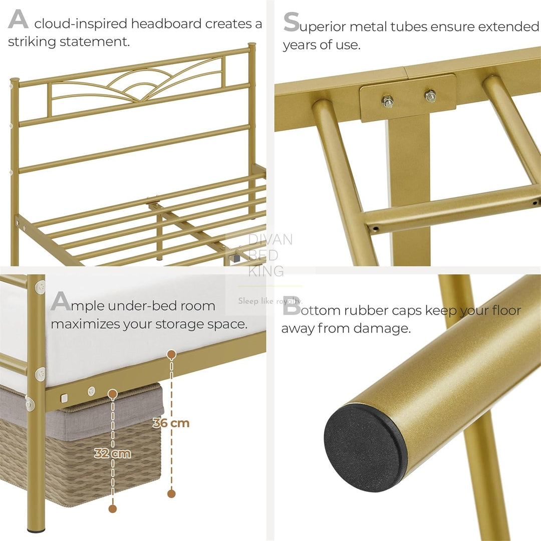 Georgia Gold Metal Bed Frame