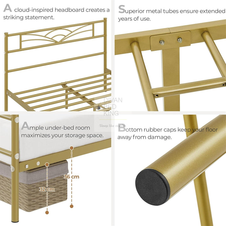 Georgia Gold Metal Bed Frame