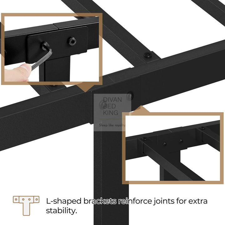 Georgia Kids 3ft Single Black Metal Bed Frame