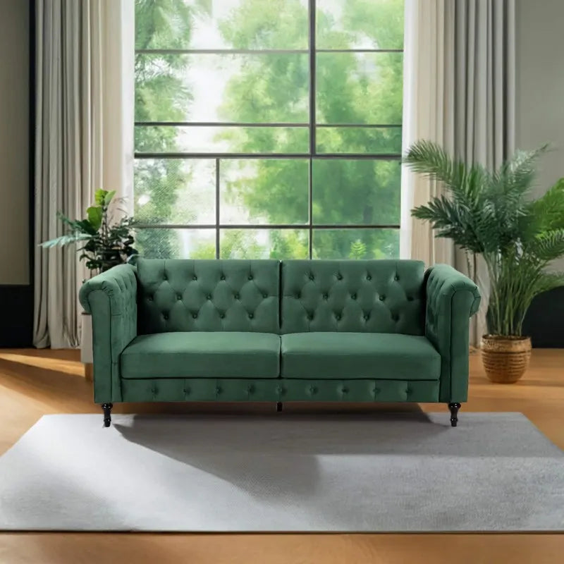 Green Plush Velvet