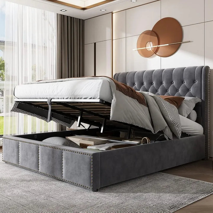 Grey Plush Velvet