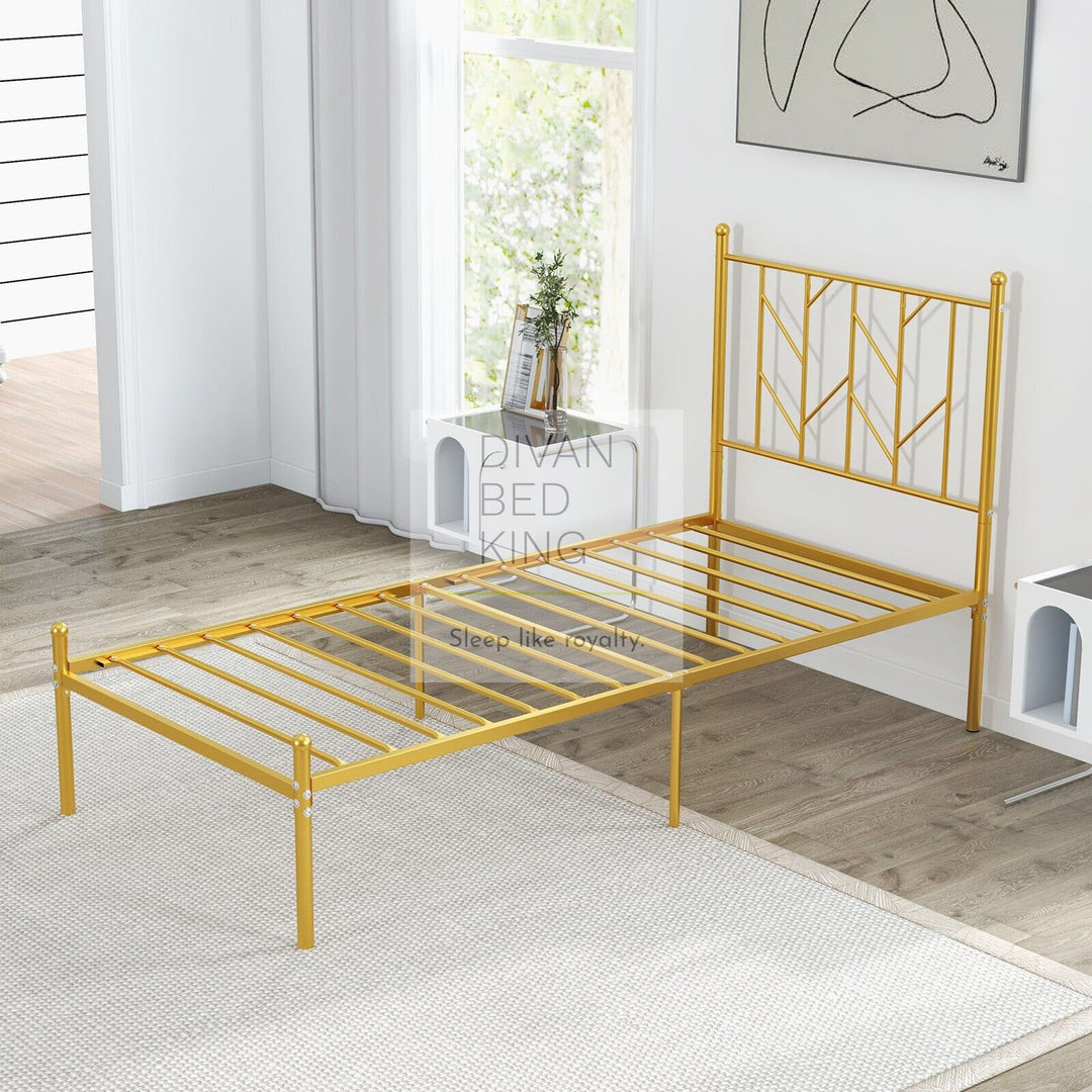 Georgia Kids 3ft Single Gold Metal Bed Frame