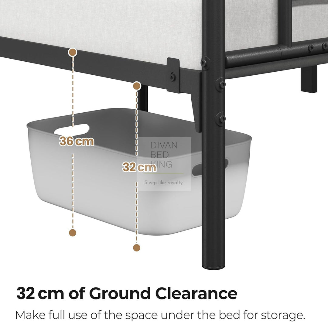 Georgia Kids 3ft Single Black Metal Bed Frame