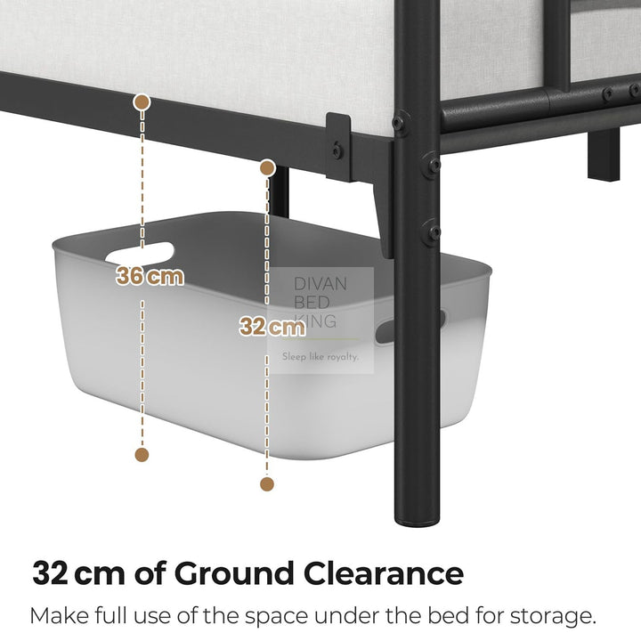 Georgia Kids 3ft Single Black Metal Bed Frame