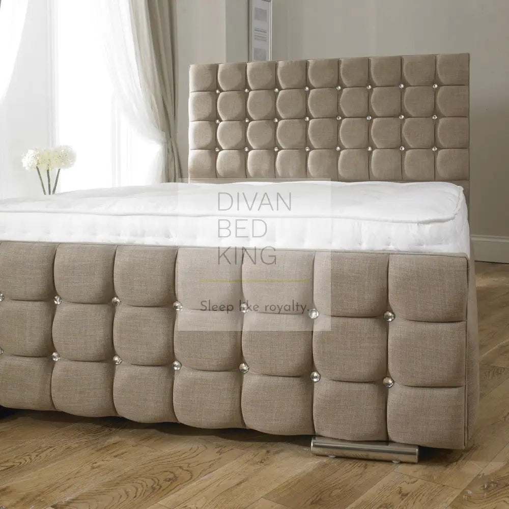 Elmira Fabric Upholstered Bed Frame