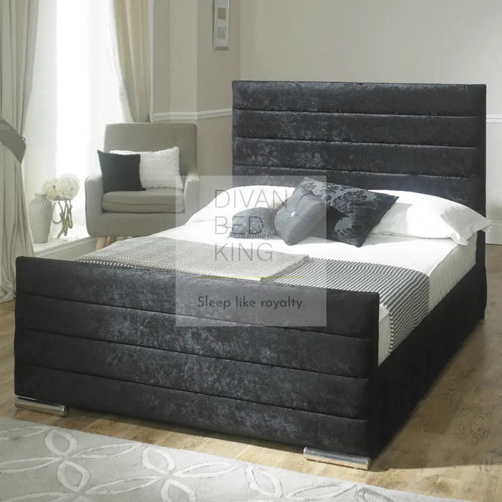 Mariana Velvet Fabric Upholstered Bed Frame