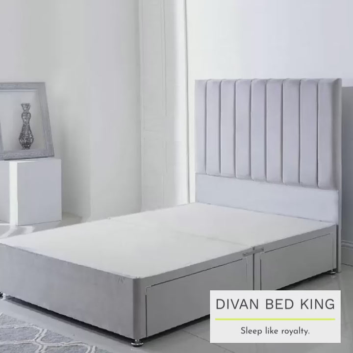 Wilfred Divan Base with Floor Standing Headboard Option