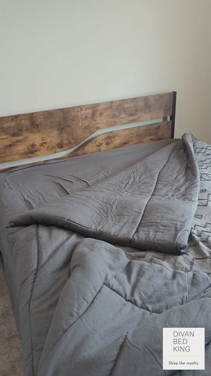 Moledar Curved Engineered Wood 4 Drawer Storage Bed Frame with Footboard