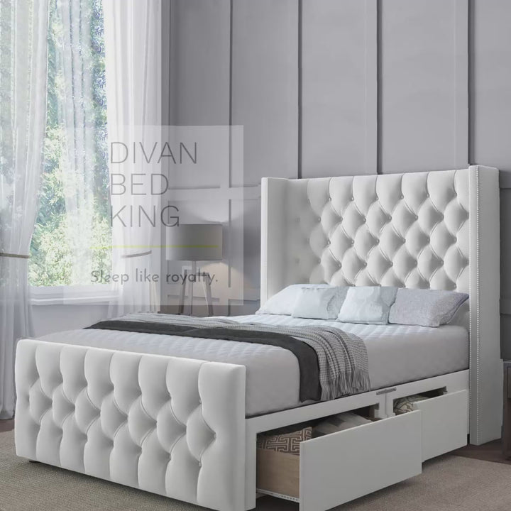 The Sydney Divan Bed Set With Luxury Headboard