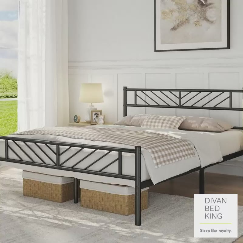 Booker Black Metal Bed Frame