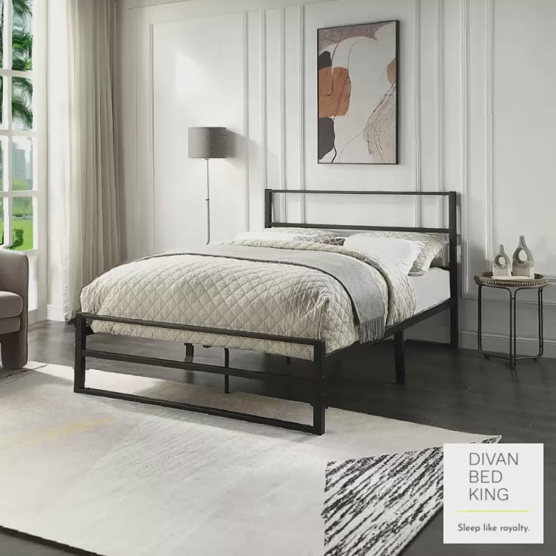 Emiliano Black Metal Bed Frame