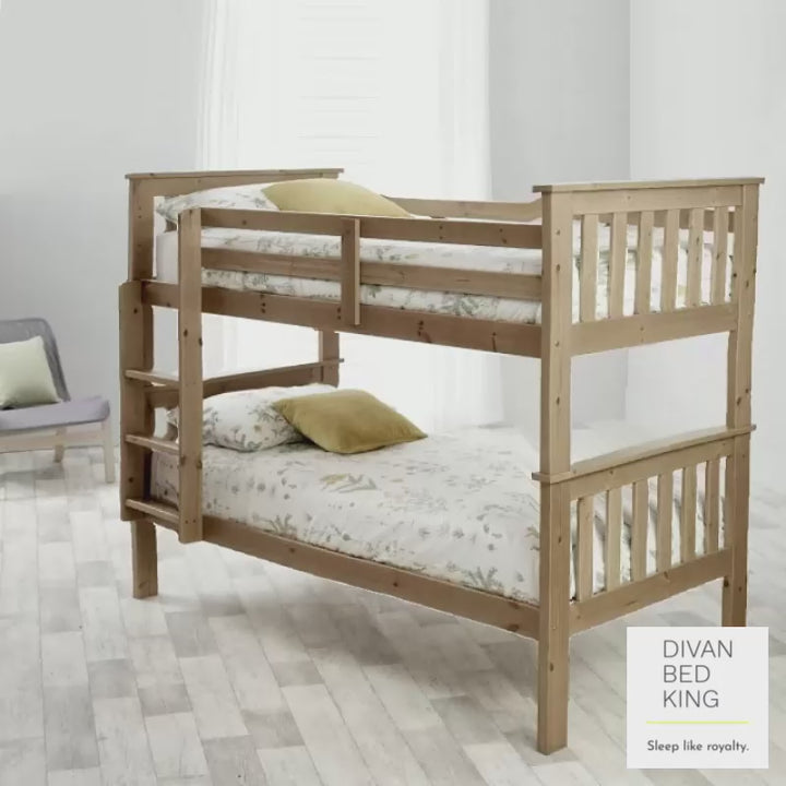 Columbus Detachable Pine Wooden Bunk Bed